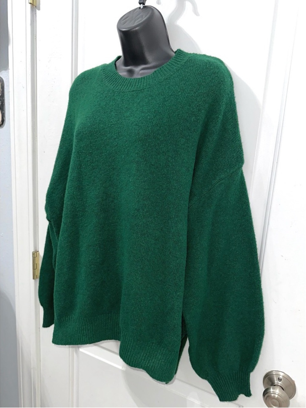 Forest Green Knit Sweater- Large - Picture 3 of 6